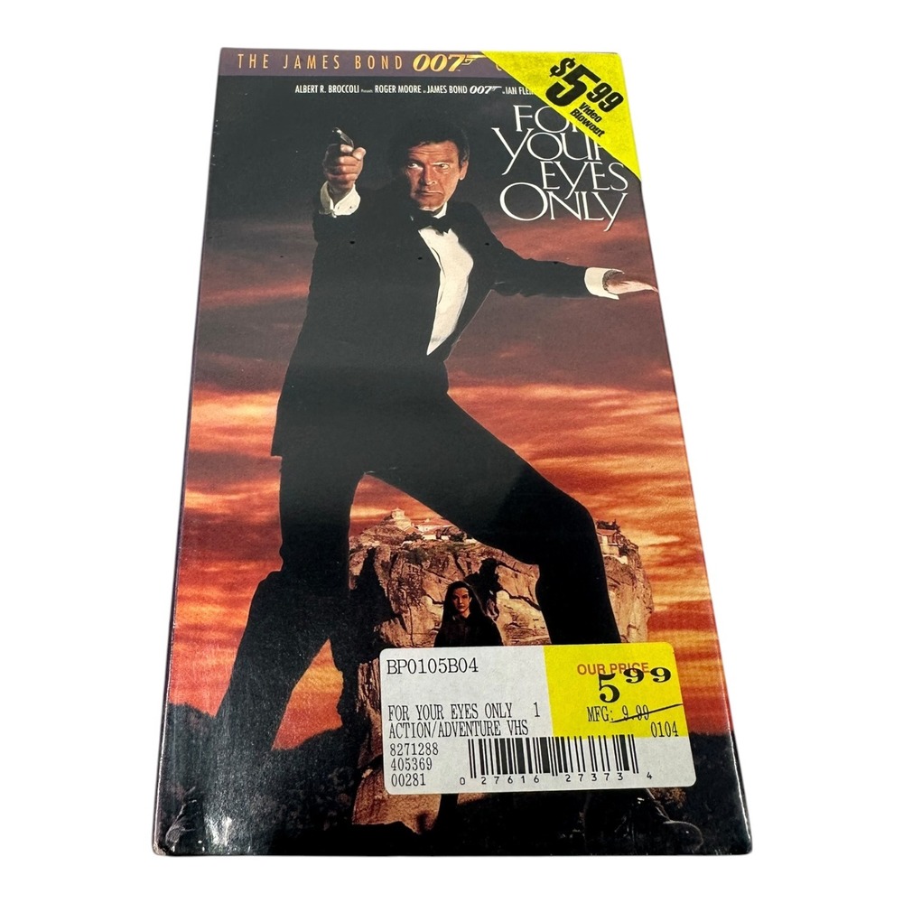 For Your Eyes Only VHS James Bond 007 Roger Moore MGM/UA Sealed M202737